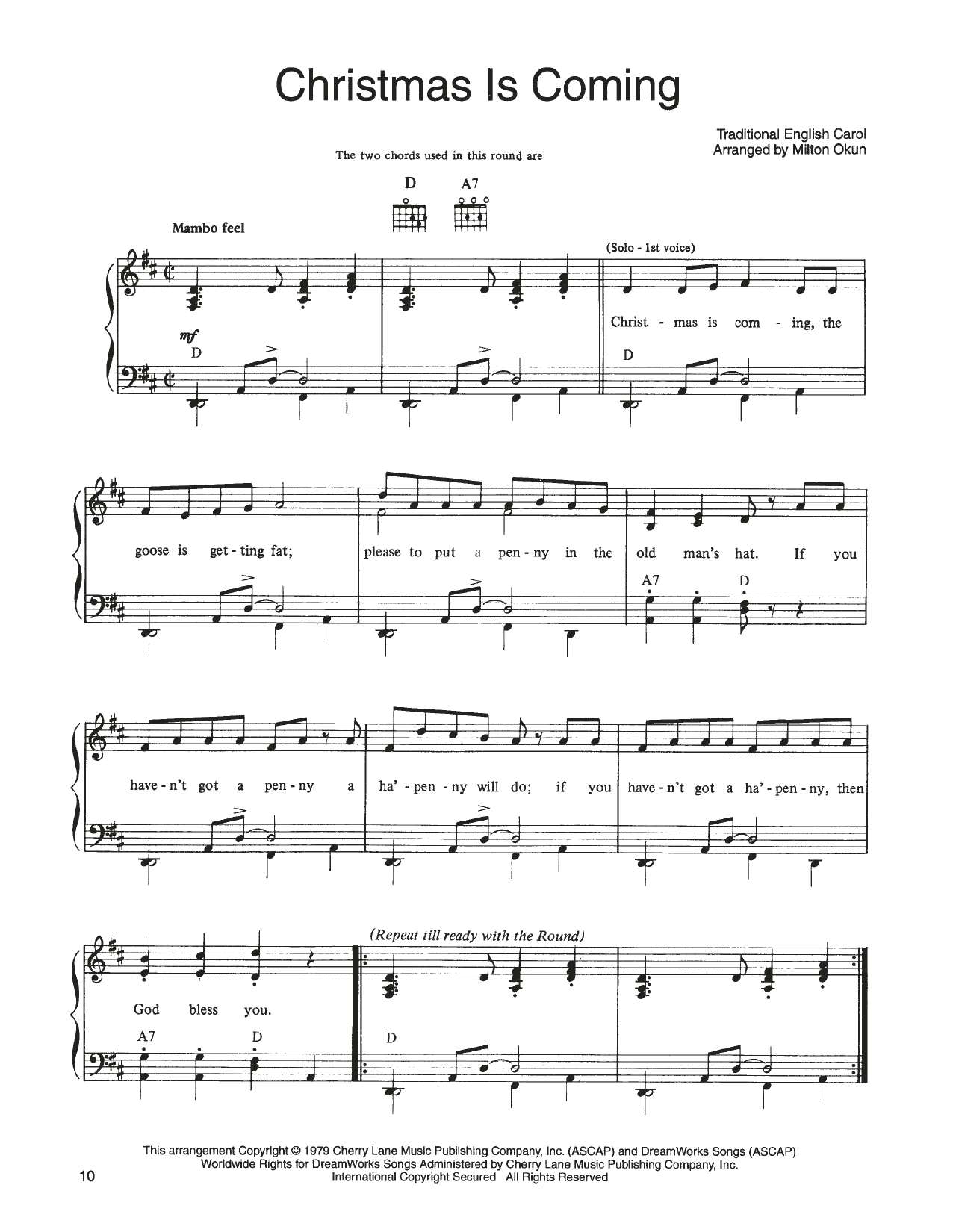 Download John Denver and The Muppets Christmas Is Coming (from A Christmas Together) Sheet Music and learn how to play Piano, Vocal & Guitar Chords (Right-Hand Melody) PDF digital score in minutes