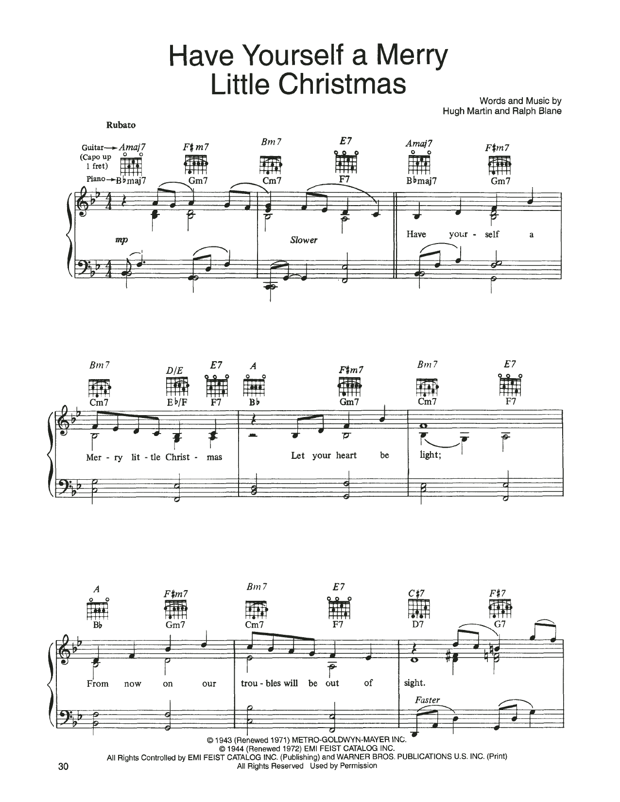 Download John Denver and The Muppets Have Yourself A Merry Little Christmas (from A Christmas Together) Sheet Music and learn how to play Piano, Vocal & Guitar Chords (Right-Hand Melody) PDF digital score in minutes