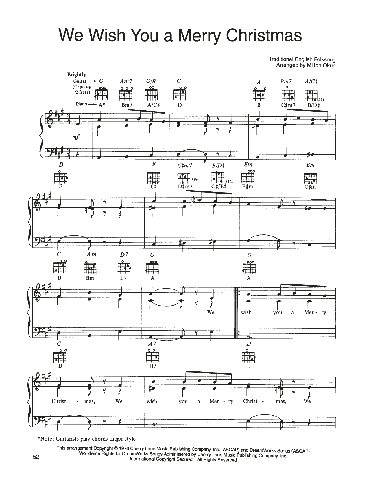 Download John Denver and The Muppets We Wish You A Merry Christmas (from A Christmas Together) Sheet Music and learn how to play Piano, Vocal & Guitar Chords (Right-Hand Melody) PDF digital score in minutes