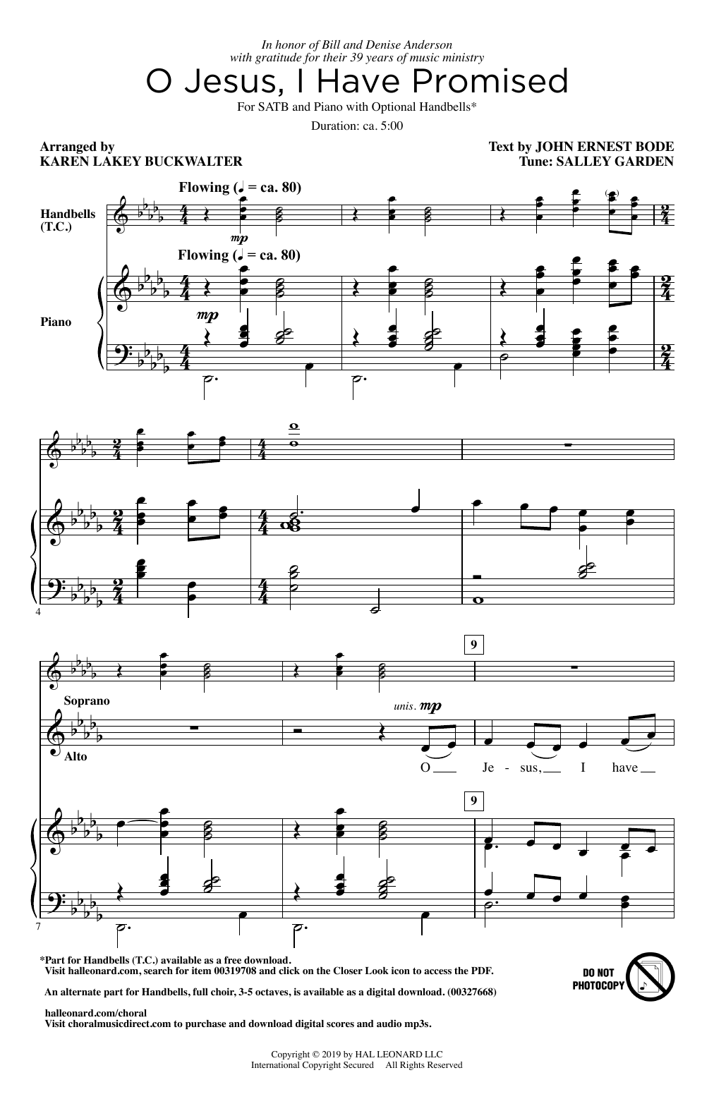 Download John E. Bode O Jesus, I Have Promised (arr. Karen Lakey Buckwalter) Sheet Music and learn how to play SATB Choir PDF digital score in minutes