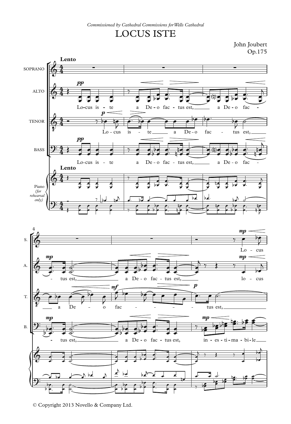 Download John Joubert Locus Iste Sheet Music and learn how to play Choir PDF digital score in minutes