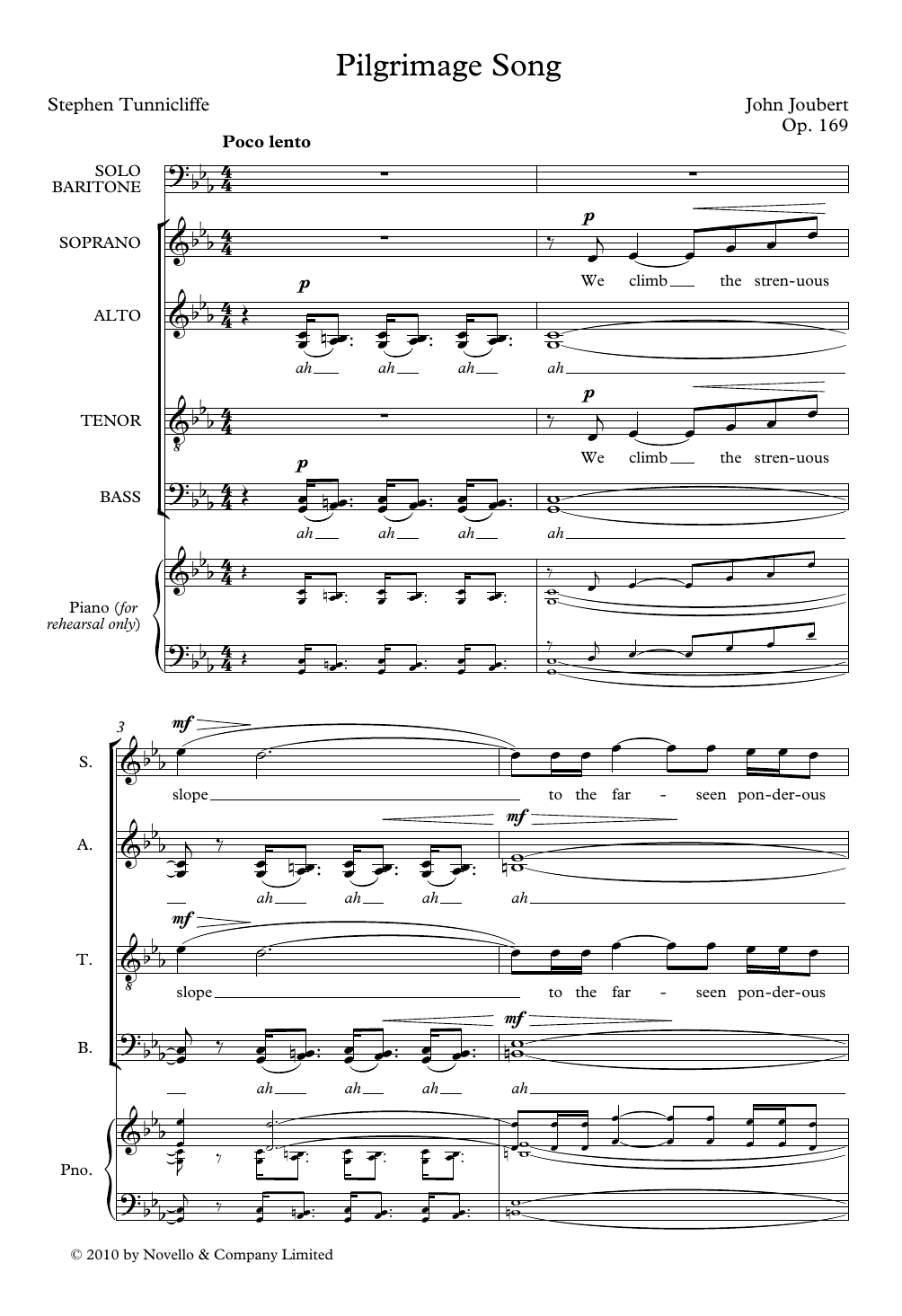 Download John Joubert Pilgrimage Song Sheet Music and learn how to play Choir PDF digital score in minutes