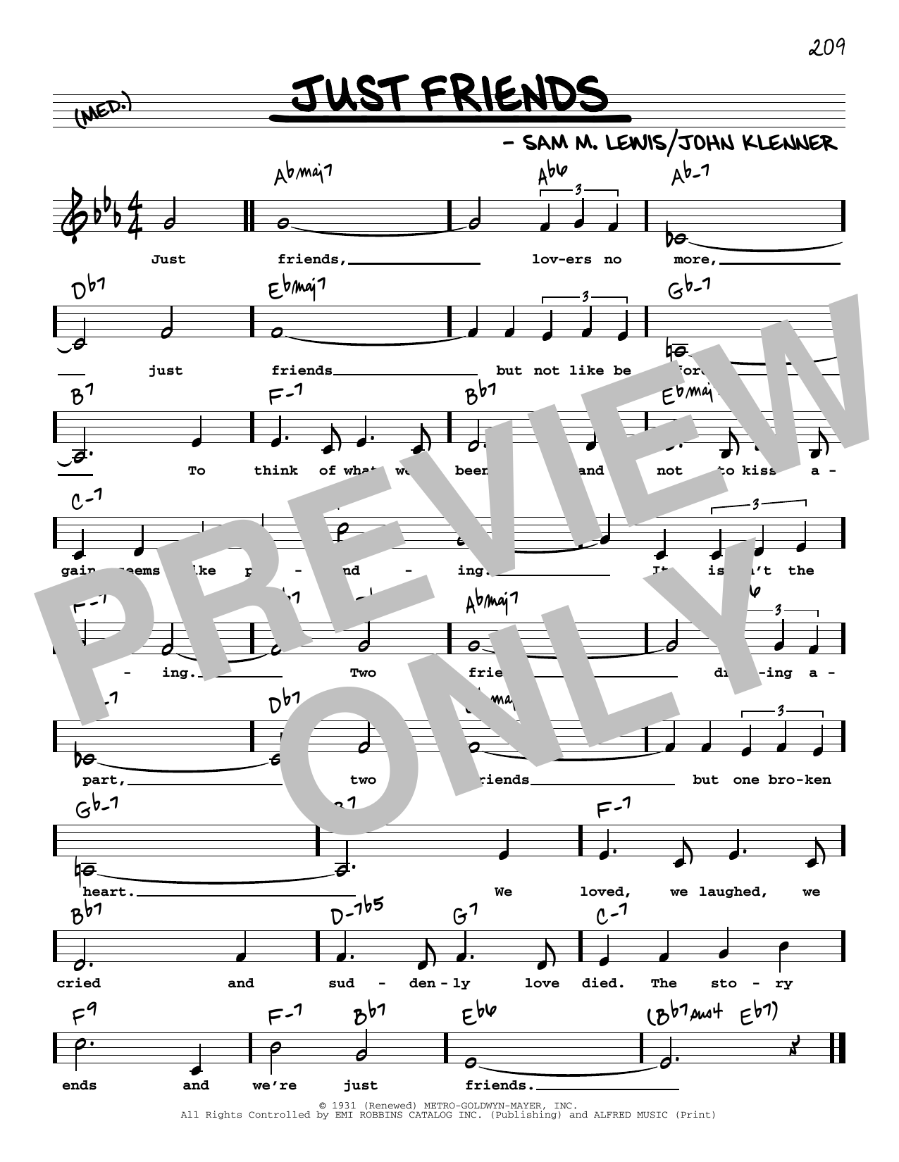 Download John Klenner Just Friends (Low Voice) Sheet Music and learn how to play Real Book – Melody, Lyrics & Chords PDF digital score in minutes