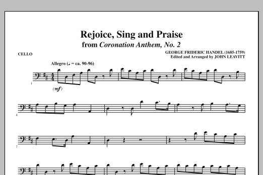 Download John Leavitt Rejoice, Sing And Praise - Cello Sheet Music and learn how to play Choir Instrumental Pak PDF digital score in minutes