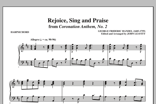 Download John Leavitt Rejoice, Sing And Praise - Harpsichord Sheet Music and learn how to play Choir Instrumental Pak PDF digital score in minutes