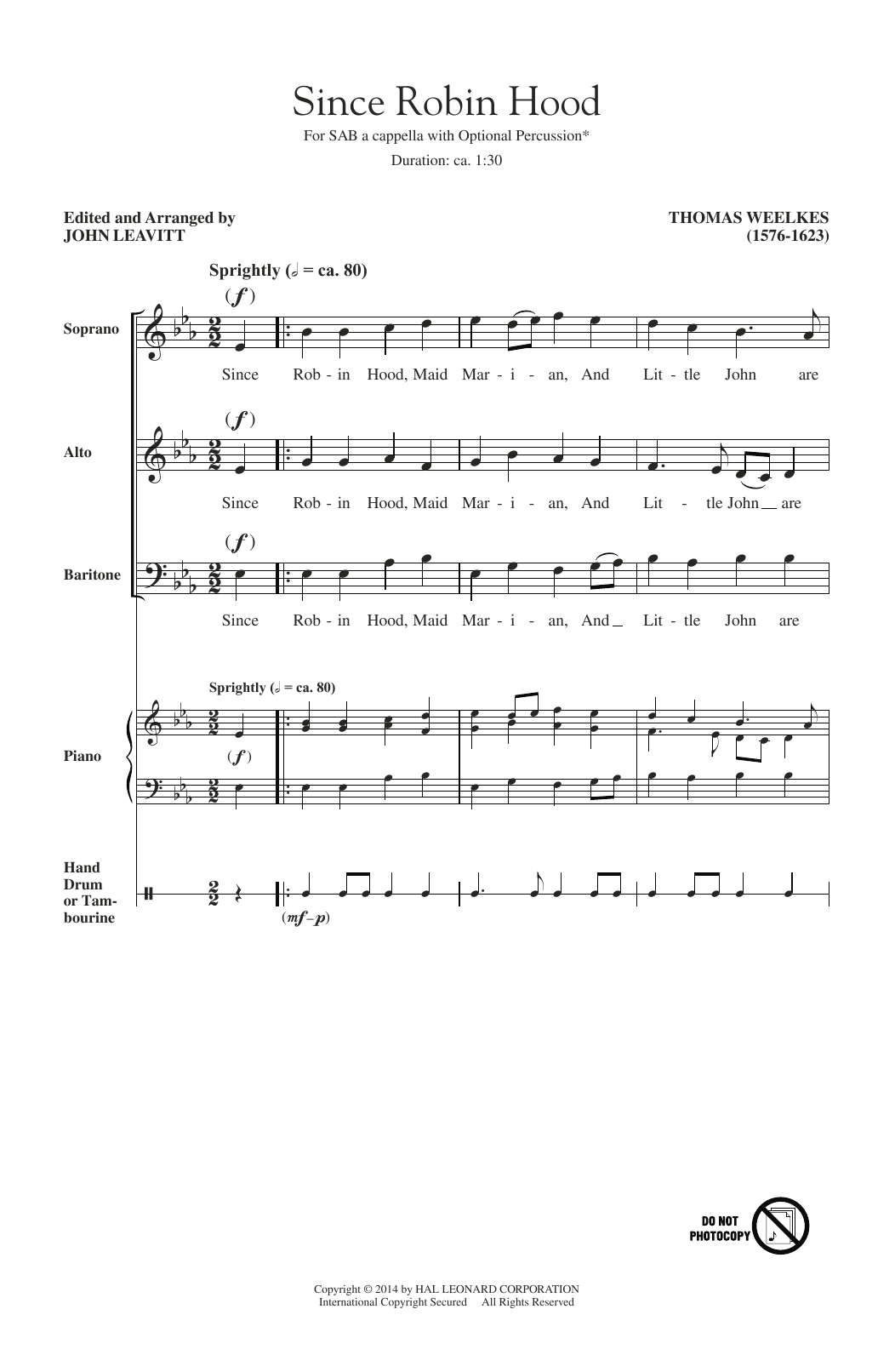 Download John Leavitt Since Robin Hood Sheet Music and learn how to play SAB PDF digital score in minutes