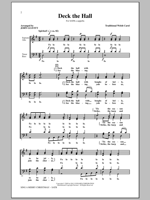 Download John Leavitt Sing A Merry Christmas! Sheet Music and learn how to play SATB Choir PDF digital score in minutes