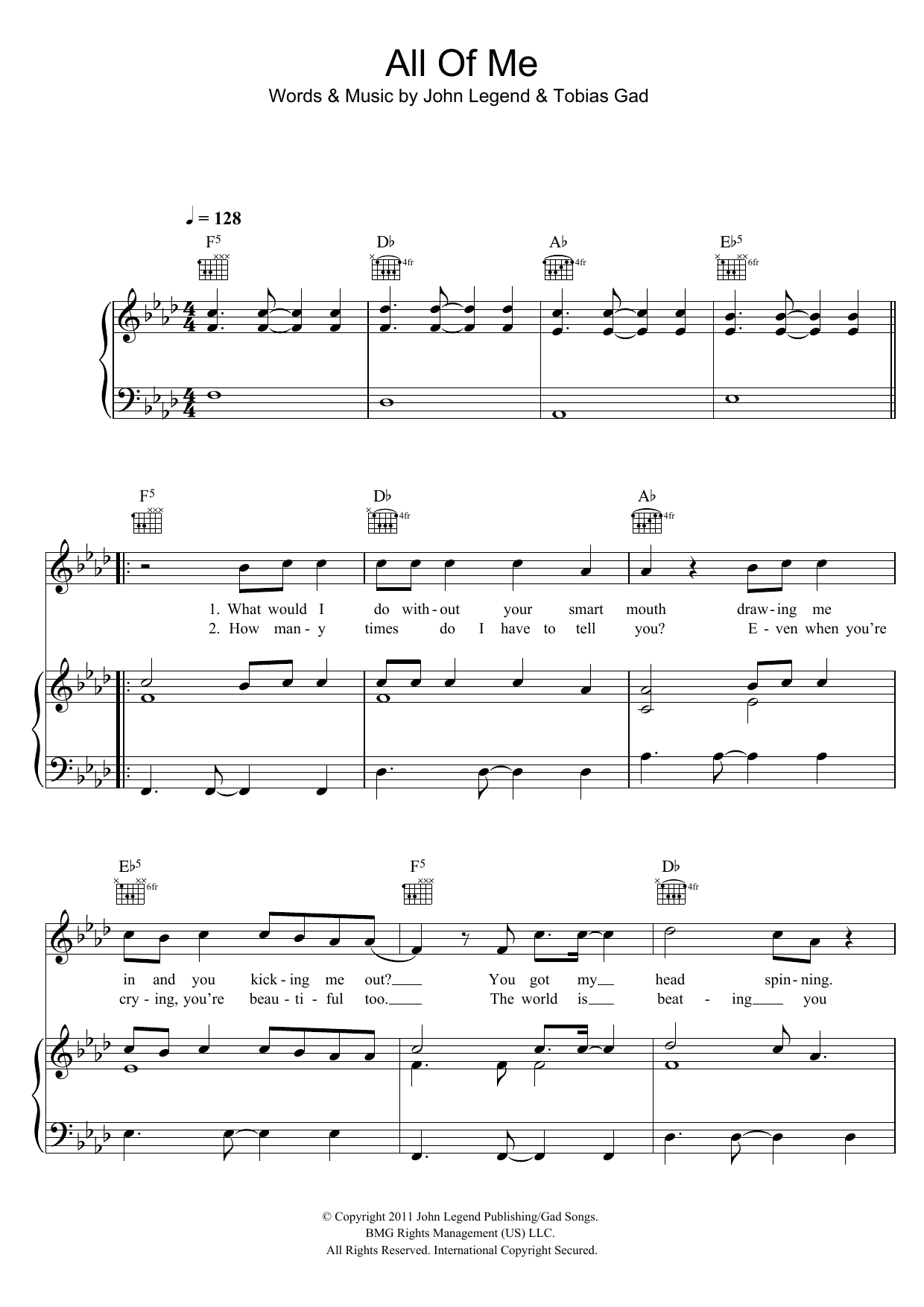 Download John Legend All Of Me Sheet Music and learn how to play Alto Saxophone PDF digital score in minutes