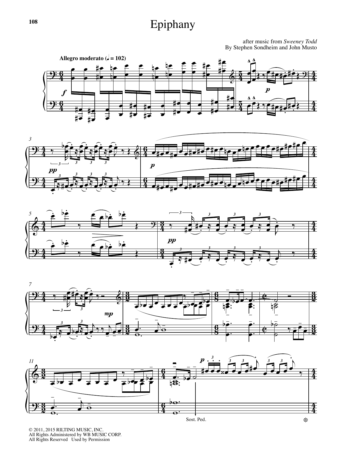 Download John Musto Epiphany Sheet Music and learn how to play Piano PDF digital score in minutes