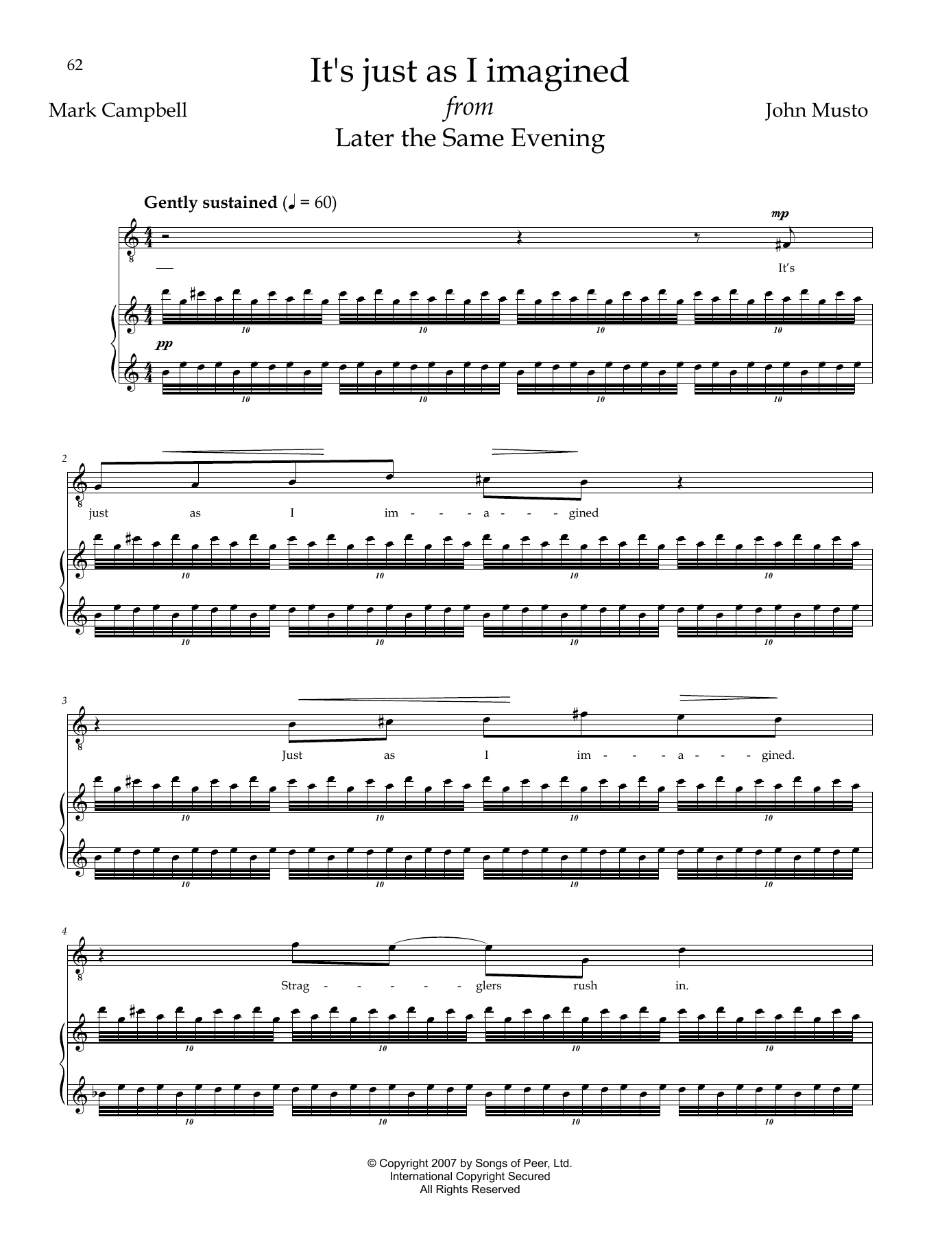 Download John Musto It's Just As I Imagined Sheet Music and learn how to play Piano & Vocal PDF digital score in minutes