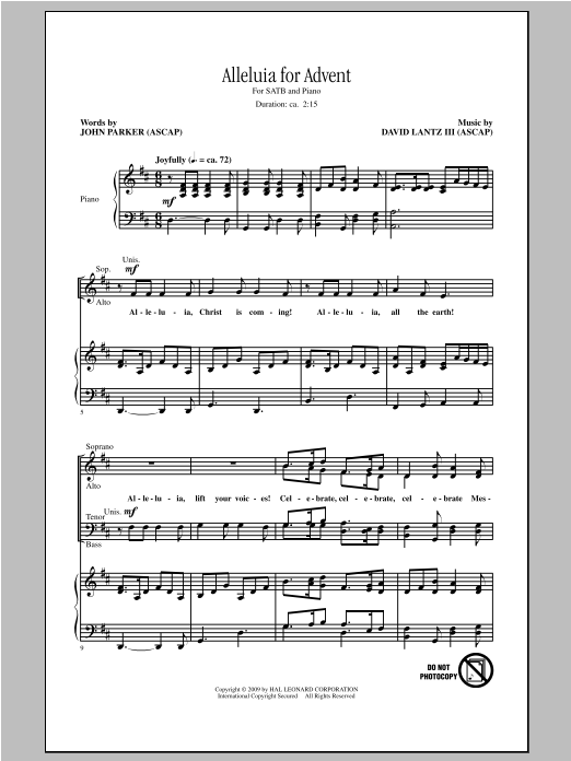 Download David Lantz III The Power Of One Sheet Music and learn how to play 2-Part Choir PDF digital score in minutes