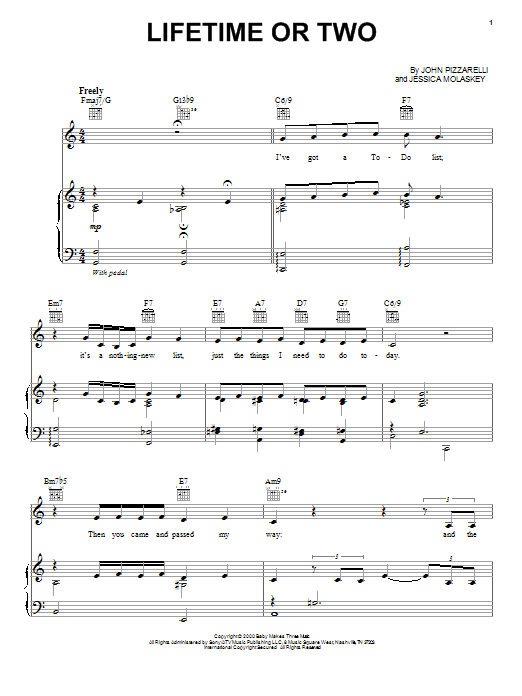 Download John Pizzarelli Lifetime Or Two Sheet Music and learn how to play Piano, Vocal & Guitar (Right-Hand Melody) PDF digital score in minutes