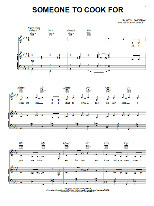 Download John Pizzarelli Someone To Cook For Sheet Music and learn how to play Piano, Vocal & Guitar (Right-Hand Melody) PDF digital score in minutes