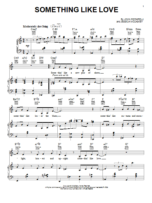 Download John Pizzarelli Something Like Love Sheet Music and learn how to play Piano, Vocal & Guitar (Right-Hand Melody) PDF digital score in minutes