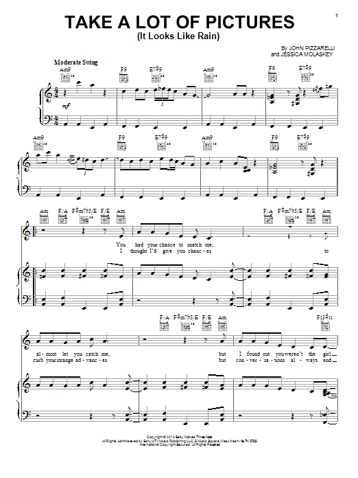 Download John Pizzarelli Take A Lot Of Pictures (It Looks Like Rain) Sheet Music and learn how to play Piano, Vocal & Guitar (Right-Hand Melody) PDF digital score in minutes
