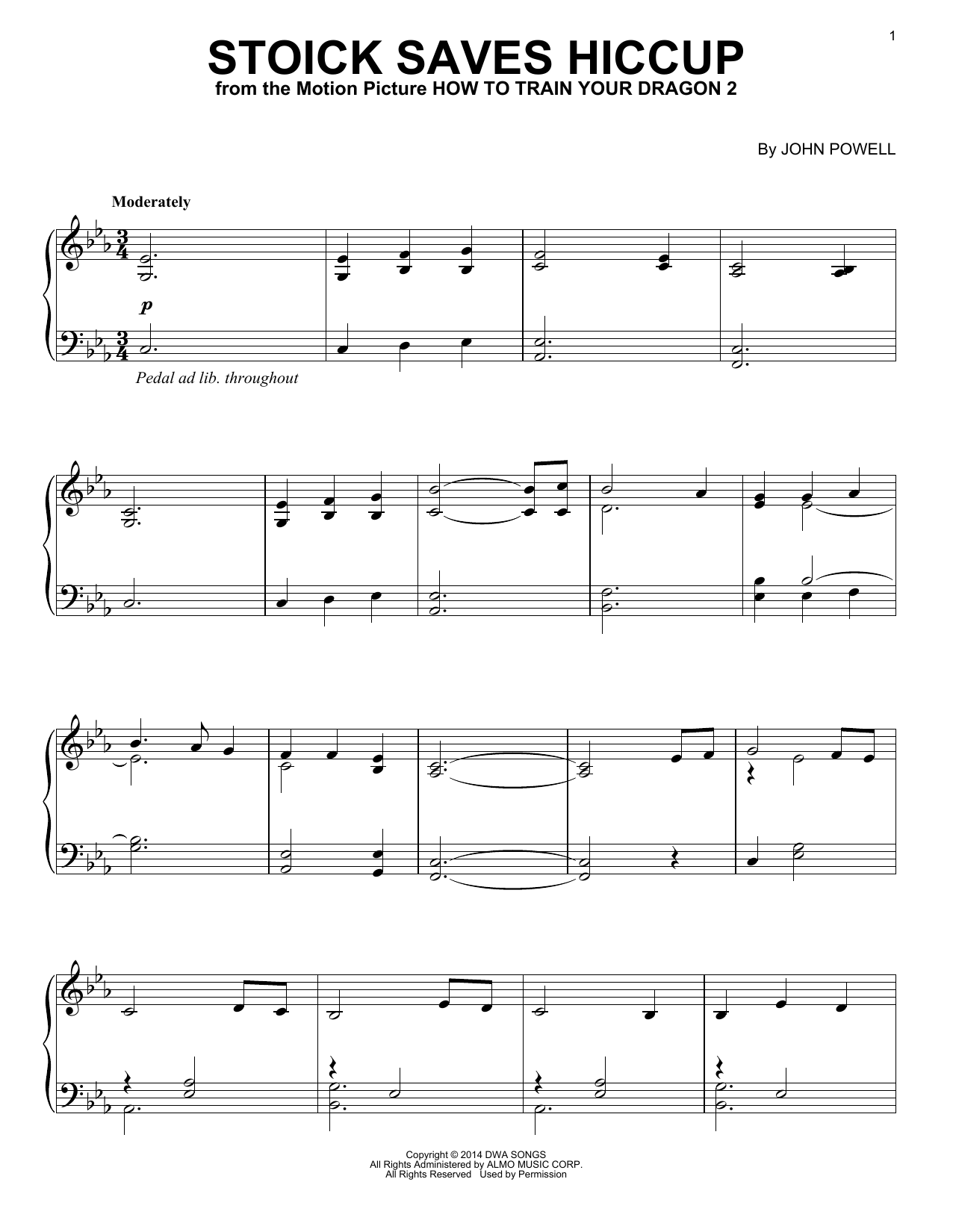 Download John Powell Stoick Saves Hiccup Sheet Music and learn how to play Piano PDF digital score in minutes