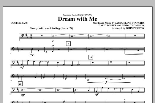 Download John Purifoy Dream With Me - Double Bass Sheet Music and learn how to play Choir Instrumental Pak PDF digital score in minutes