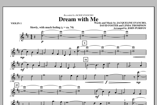 Download John Purifoy Dream With Me - Violin 1 Sheet Music and learn how to play Choir Instrumental Pak PDF digital score in minutes