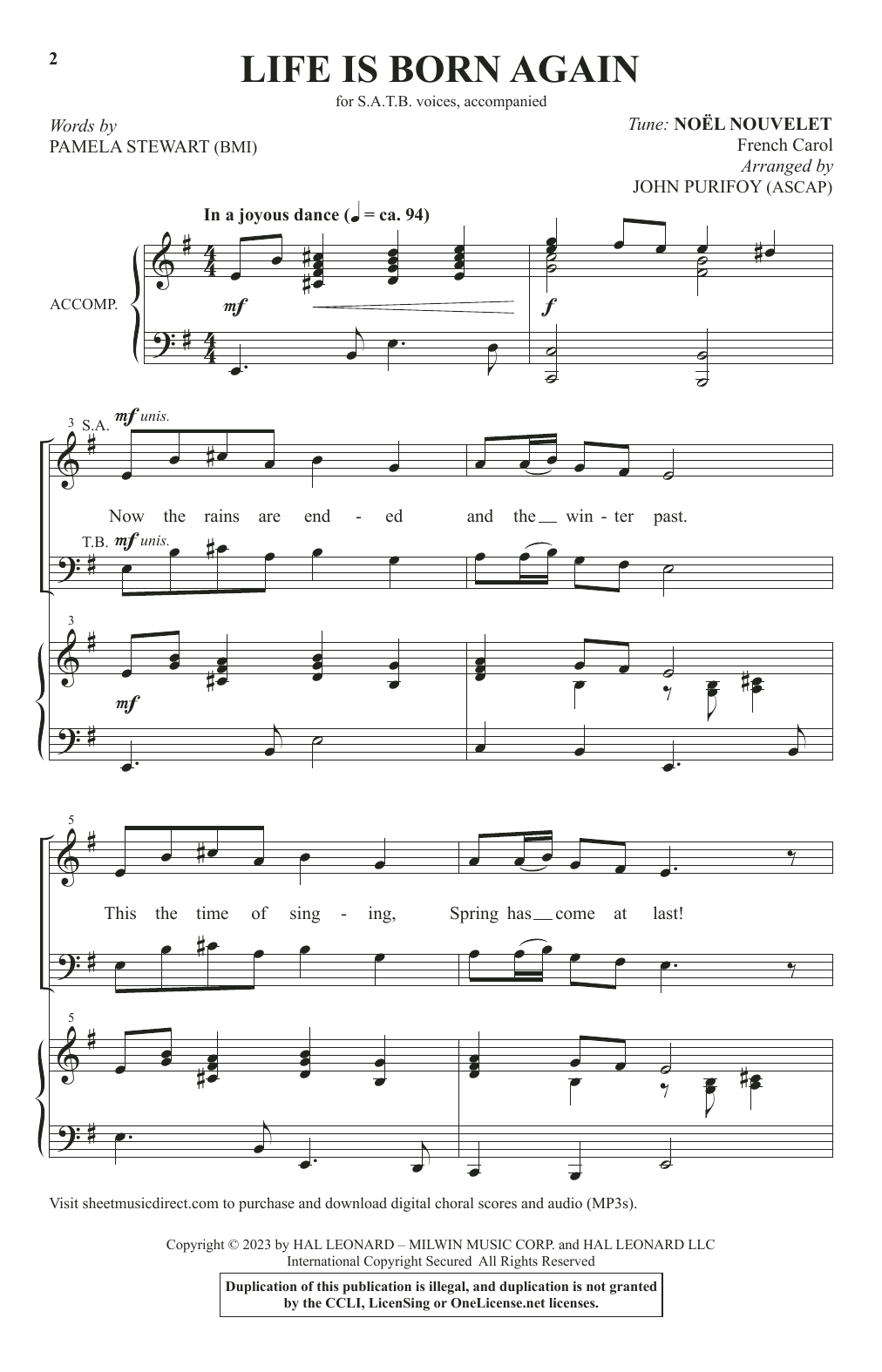 Download John Purifoy Life Is Born Again Sheet Music and learn how to play SATB Choir PDF digital score in minutes