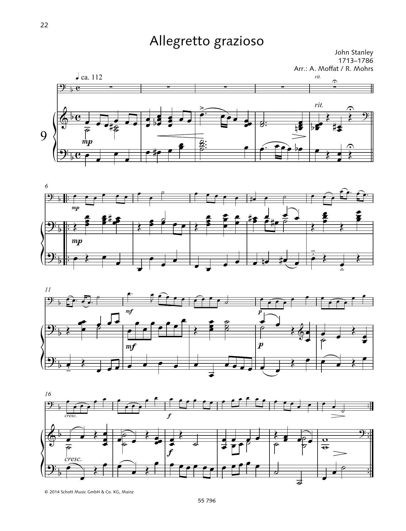 Download John Stanley Allegretto Grazioso Sheet Music and learn how to play String Solo PDF digital score in minutes