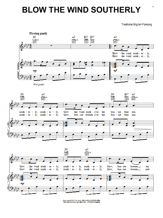Download John Stobbs Blow The Wind Southerly Sheet Music and learn how to play Piano, Vocal & Guitar (Right-Hand Melody) PDF digital score in minutes