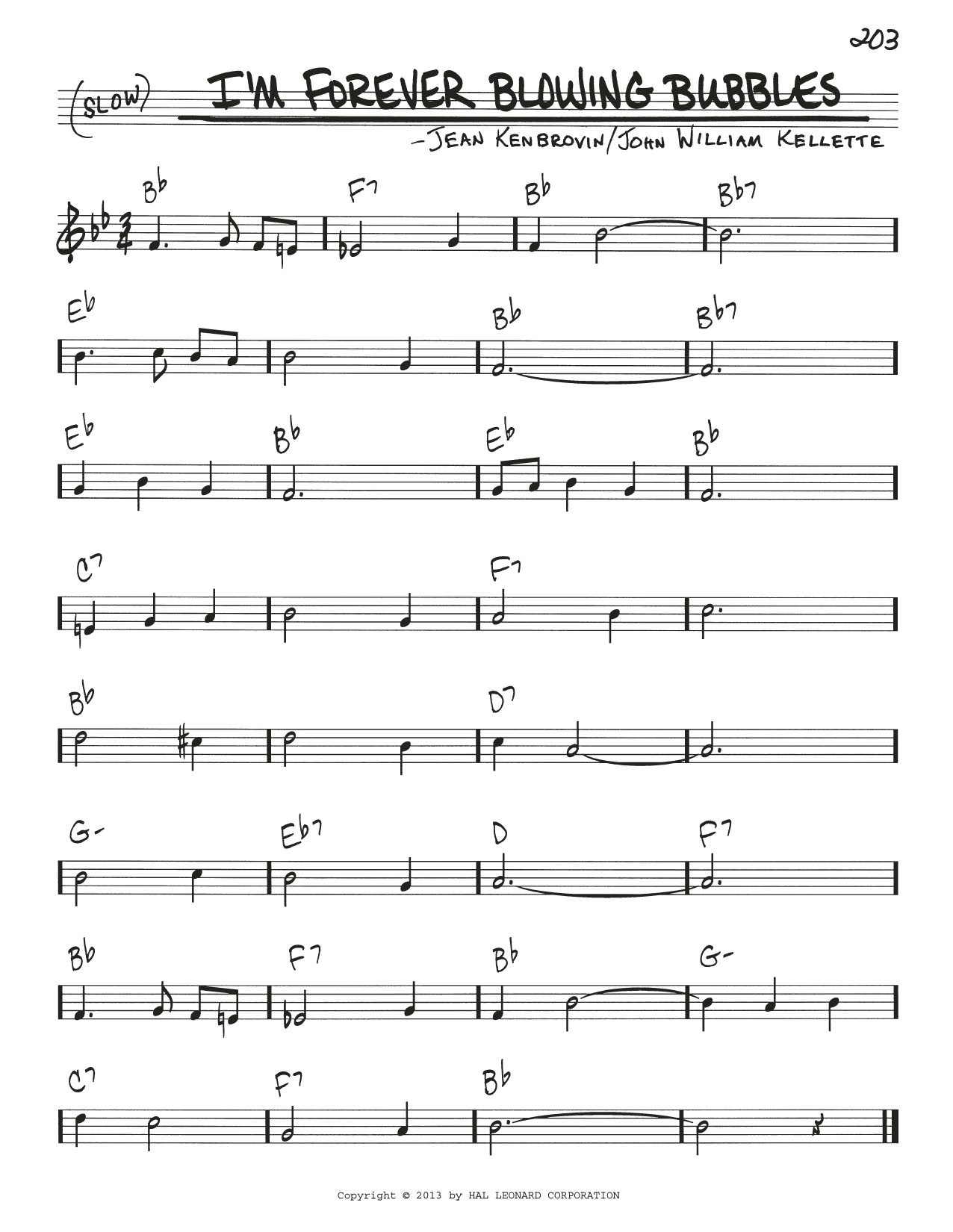 Download John William Kellette I'm Forever Blowing Bubbles Sheet Music and learn how to play Piano, Vocal & Guitar Chords (Right-Hand Melody) PDF digital score in minutes
