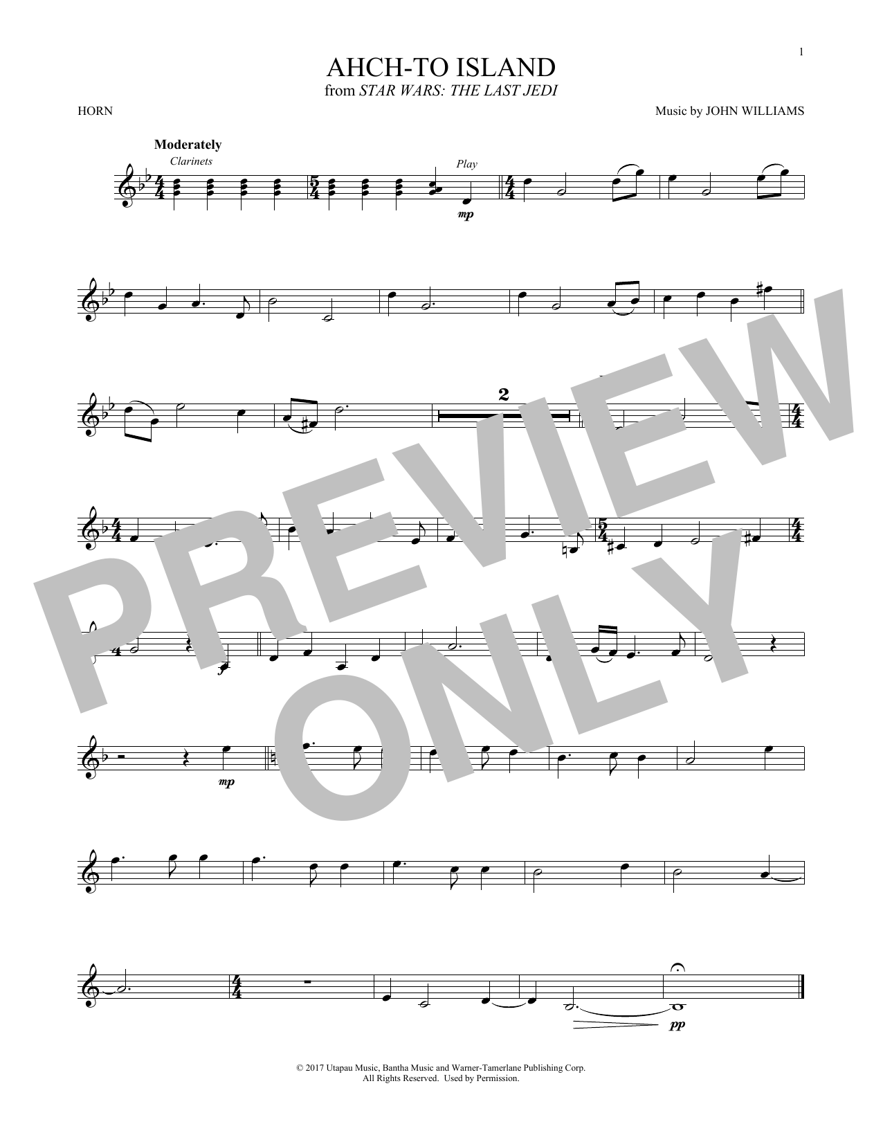 Download John Williams Ahch-To Island (from Star Wars: The Last Jedi) Sheet Music and learn how to play Viola Solo PDF digital score in minutes