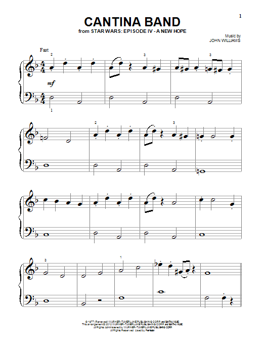 Download John Williams Cantina Band Sheet Music and learn how to play Accordion PDF digital score in minutes