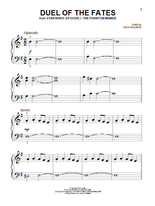 Download John Williams Duel Of The Fates Sheet Music and learn how to play Guitar Tab PDF digital score in minutes