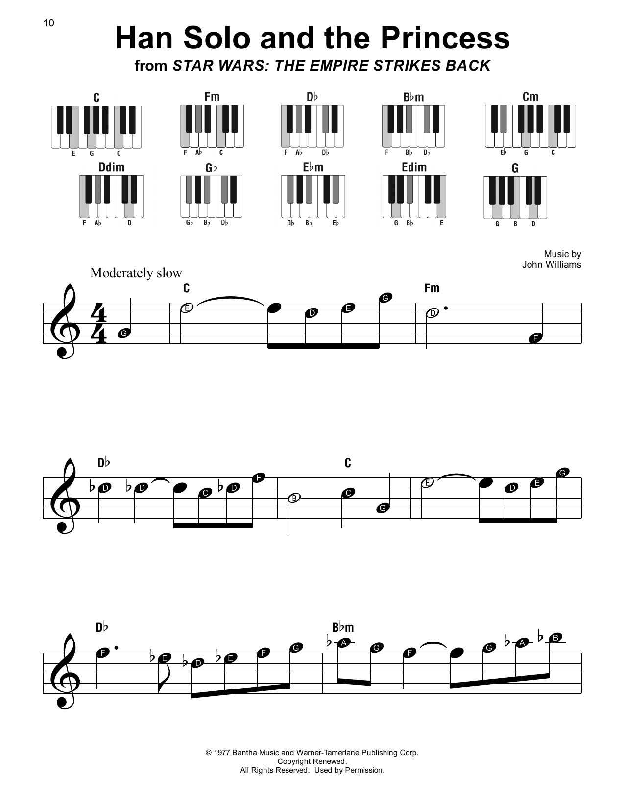 Download John Williams Han Solo And The Princess (from Star Wars: The Empire Strikes Back) Sheet Music and learn how to play Viola Solo PDF digital score in minutes