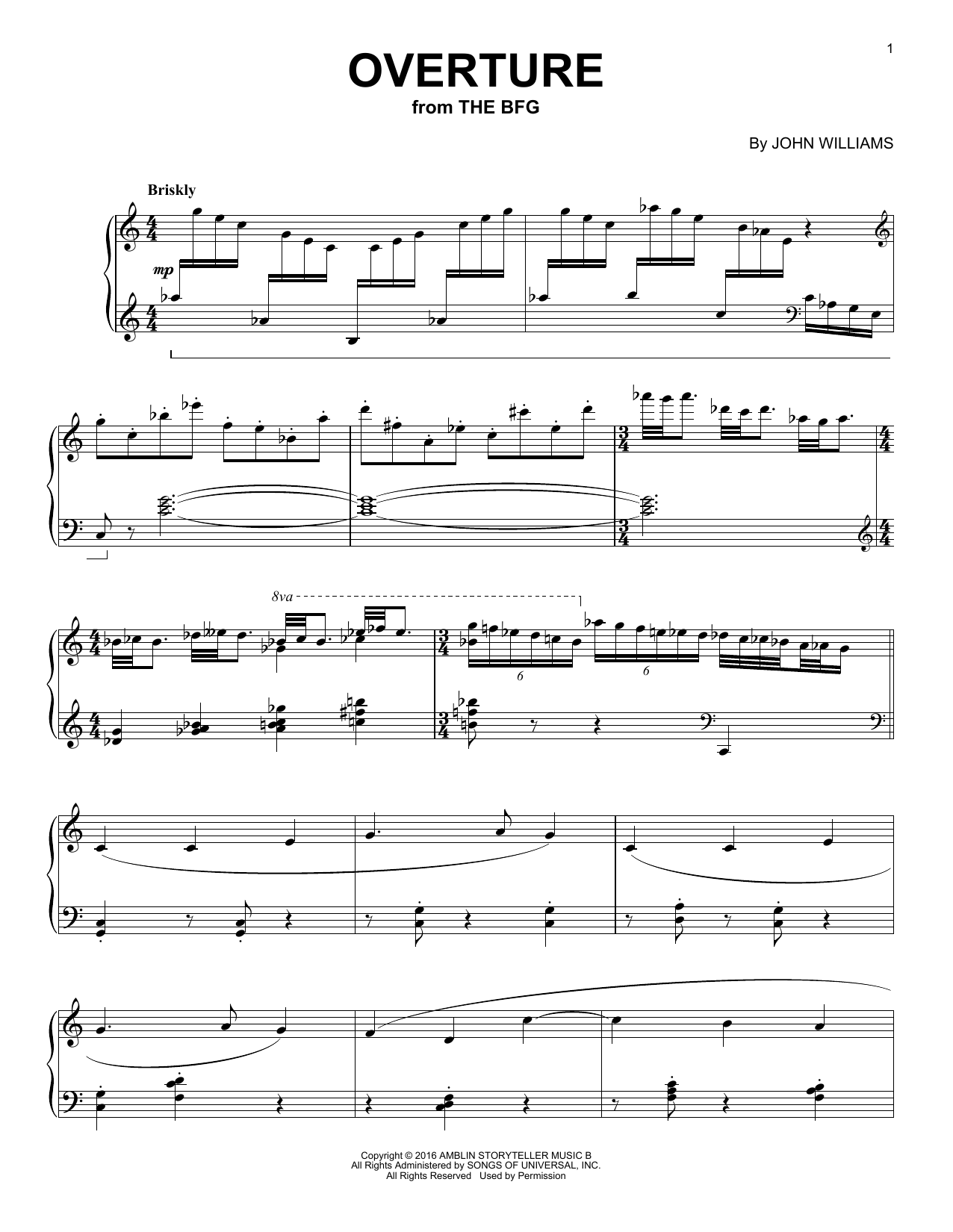 Download John Williams Overture Sheet Music and learn how to play Piano PDF digital score in minutes