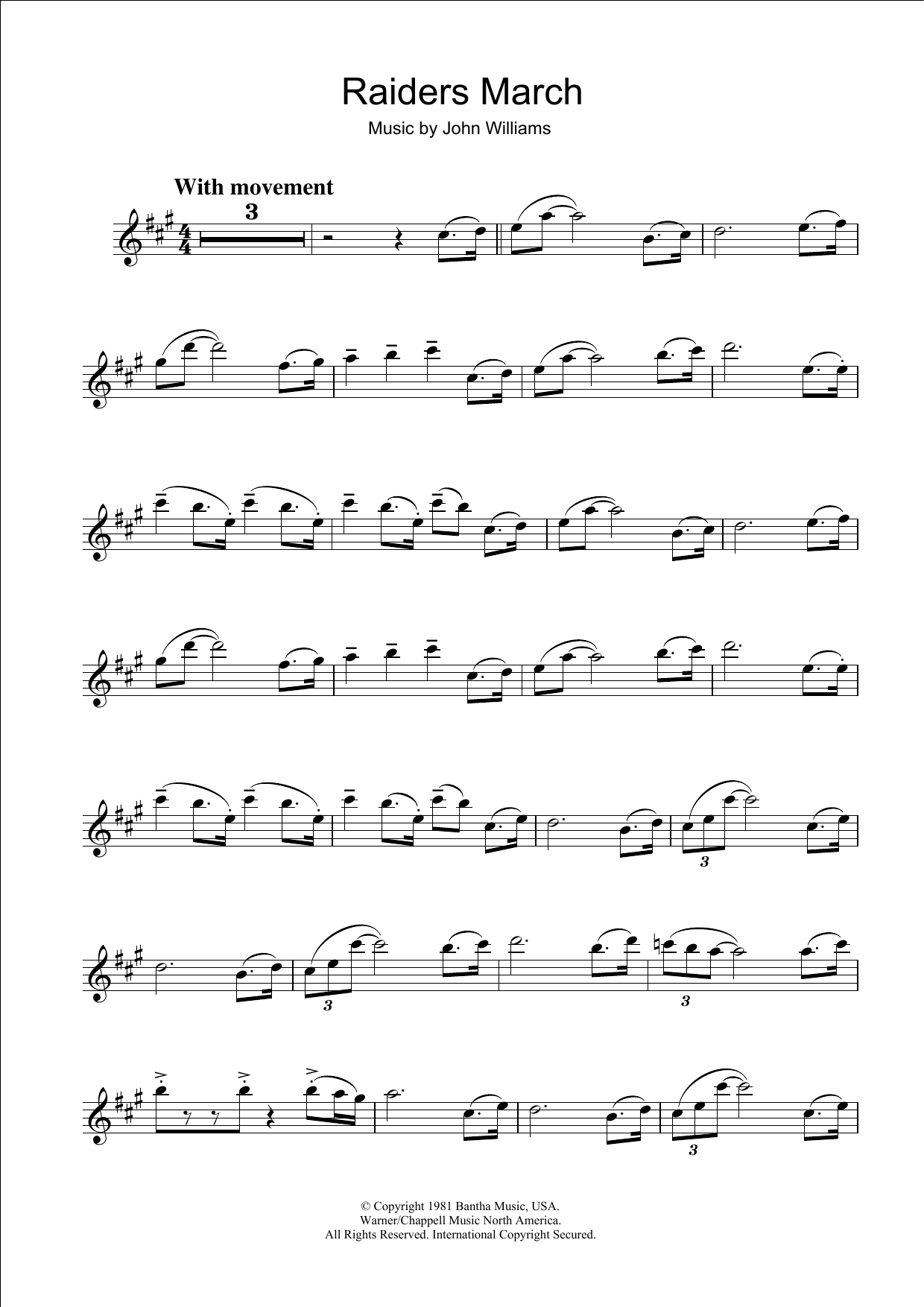 Download John Williams Raiders March (from Raiders Of The Lost Ark) Sheet Music and learn how to play French Horn Solo PDF digital score in minutes