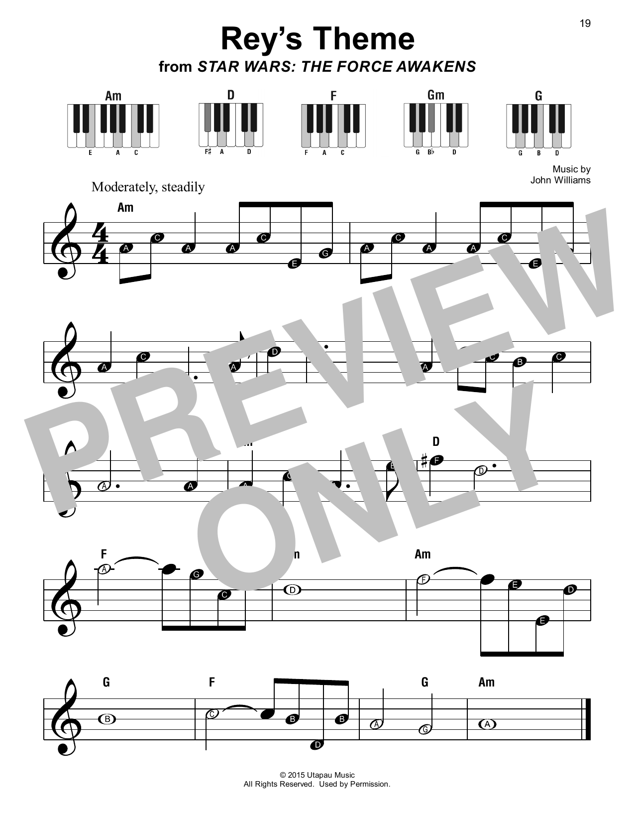Download John Williams Rey's Theme (from Star Wars: The Force Awakens) Sheet Music and learn how to play French Horn Solo PDF digital score in minutes