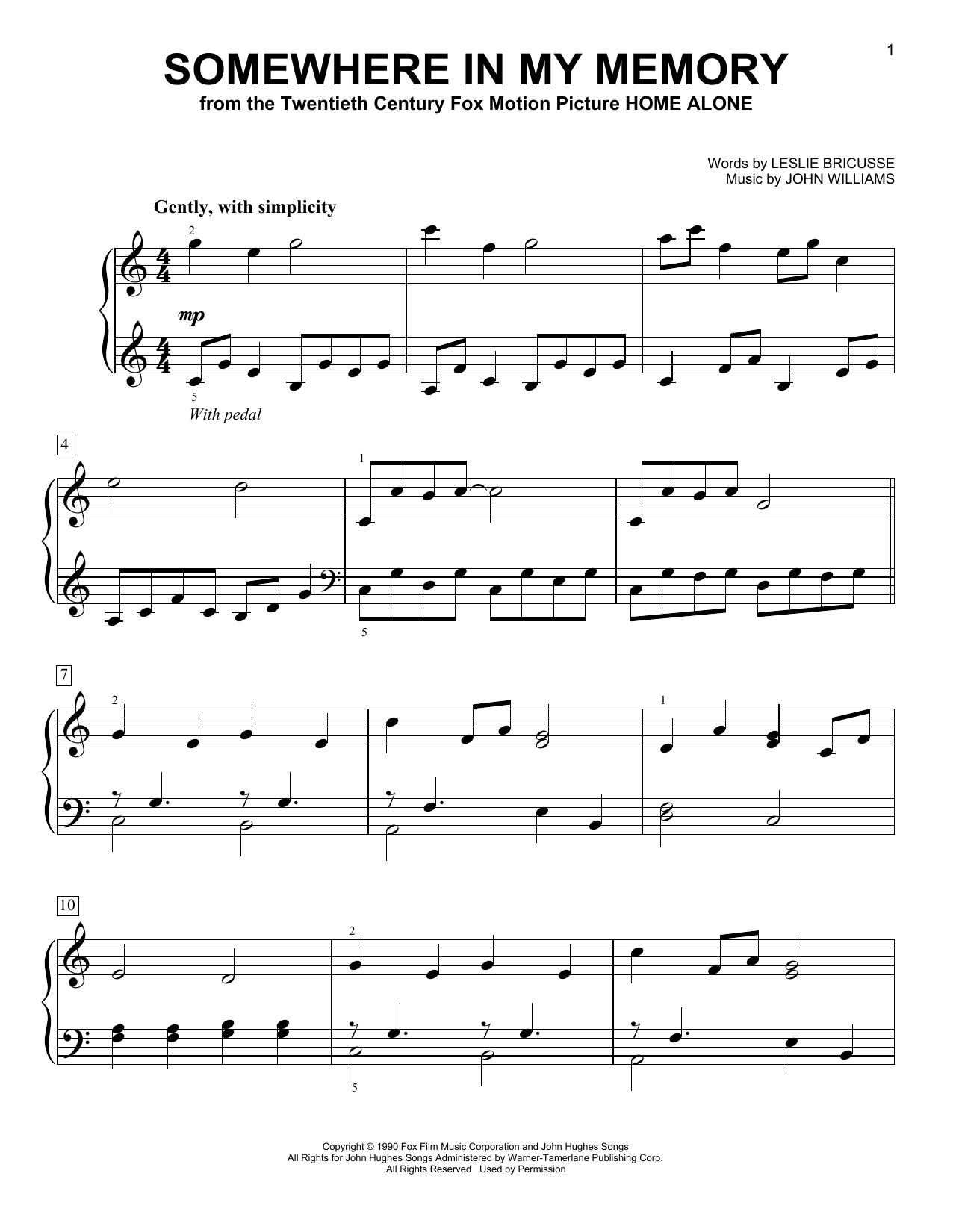 Download John Williams Somewhere In My Memory (from Home Alone) Sheet Music and learn how to play Violin Duet PDF digital score in minutes