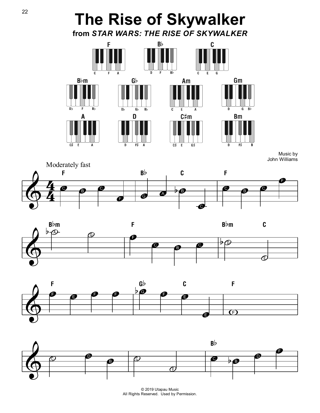 Download John Williams The Rise of Skywalker Sheet Music and learn how to play Super Easy Piano PDF digital score in minutes