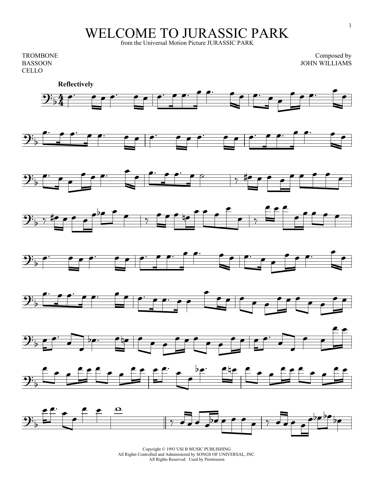 Download John Williams Welcome To Jurassic Park (from Jurassic Park) Sheet Music and learn how to play Piano Solo PDF digital score in minutes