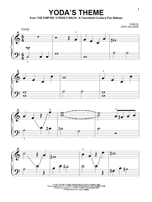 Download John Williams Yoda's Theme (from Star Wars: The Empire Strikes Back) Sheet Music and learn how to play French Horn Solo PDF digital score in minutes