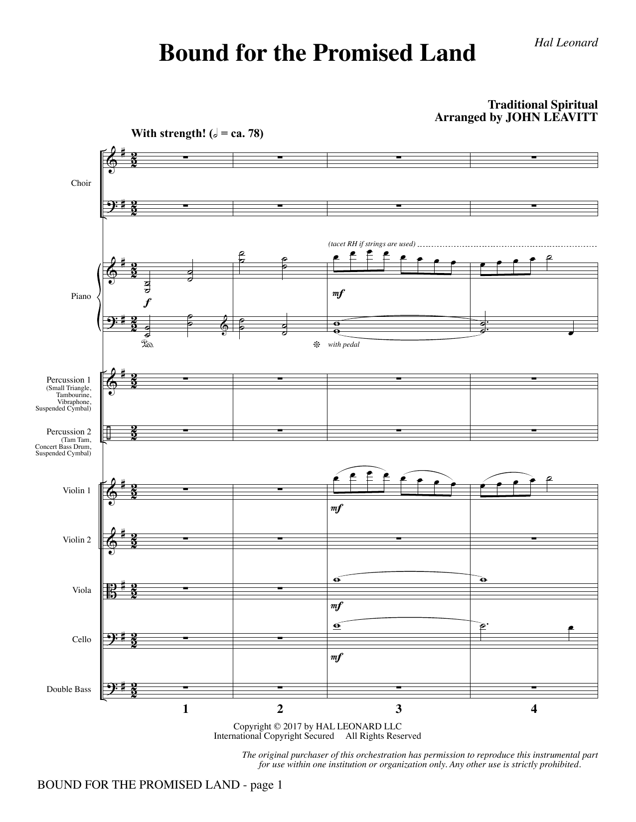 John Leavitt Bound For The Promised Land Full Score Sheet Music john-leavitt-bound-for-the-promised-land-full-score-sheet-music