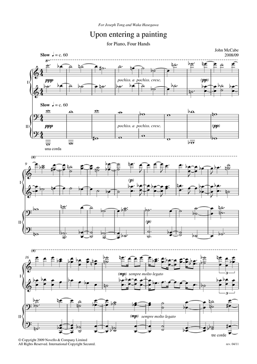 Download John McCabe Upon Entering A Painting Sheet Music and learn how to play Piano Duet PDF digital score in minutes