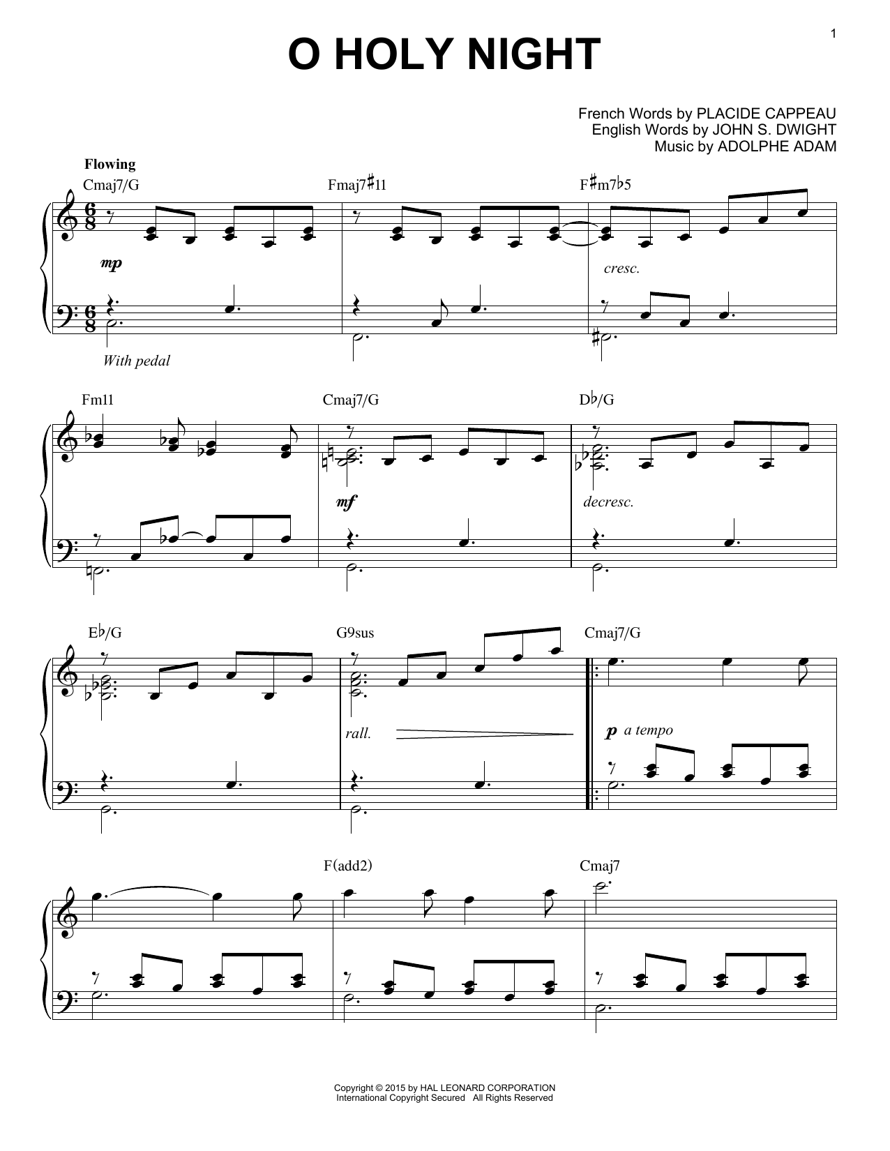 o holy night sheet music in c flat major