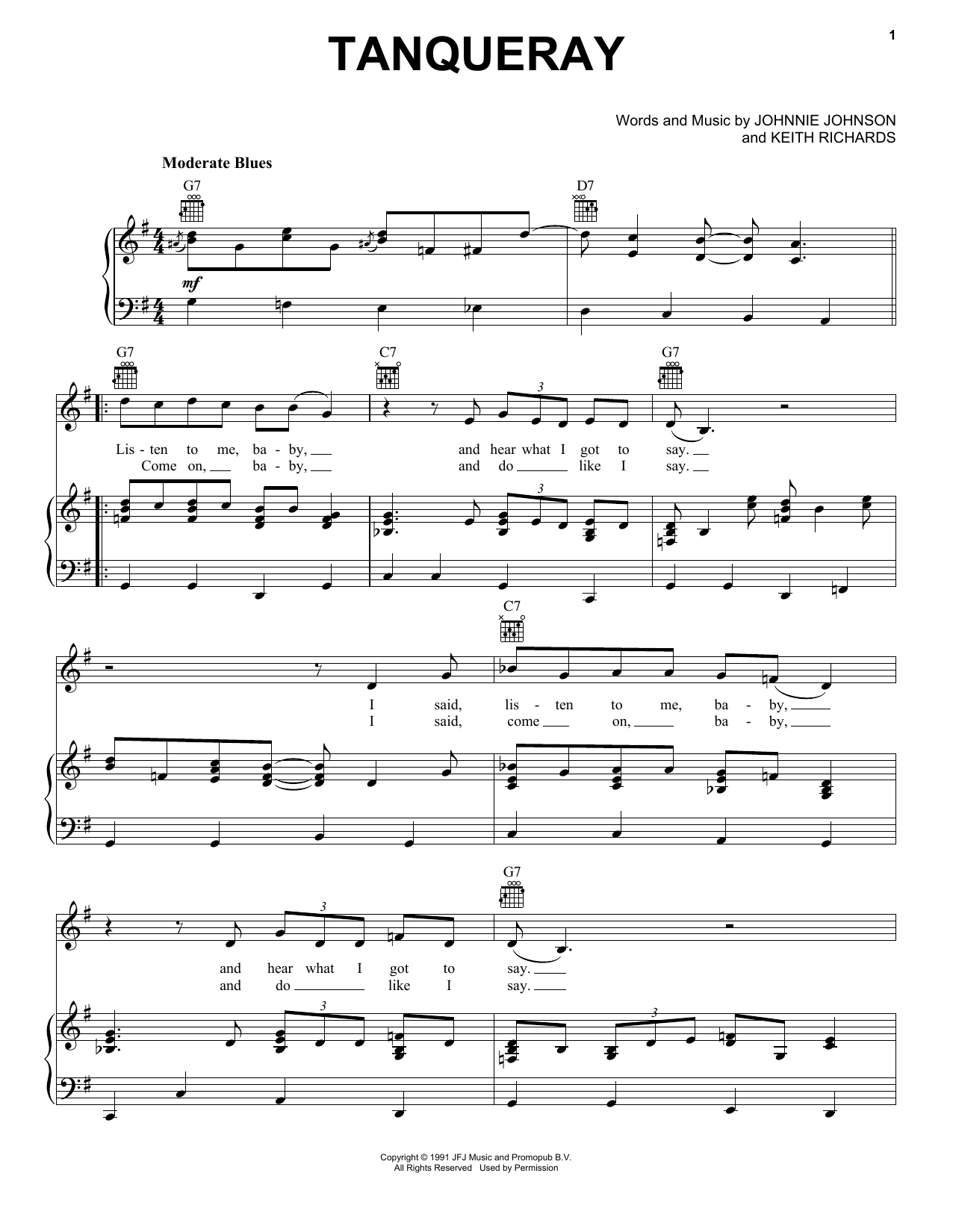 Download Johnnie Johnson Tanqueray Sheet Music and learn how to play Real Book – Melody, Lyrics & Chords PDF digital score in minutes