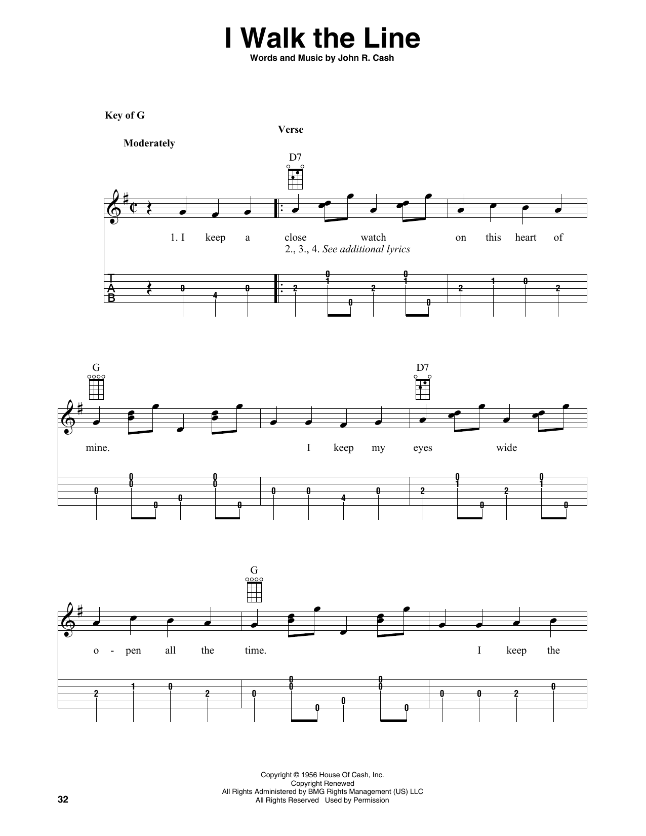 Download Johnny Cash I Walk The Line (arr. Fred Sokolow) Sheet Music and learn how to play Mandolin PDF digital score in minutes