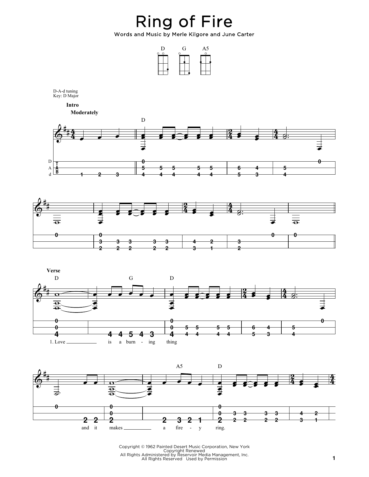 Download Johnny Cash Ring Of Fire (arr. Steven B. Eulberg) Sheet Music and learn how to play Dulcimer PDF digital score in minutes