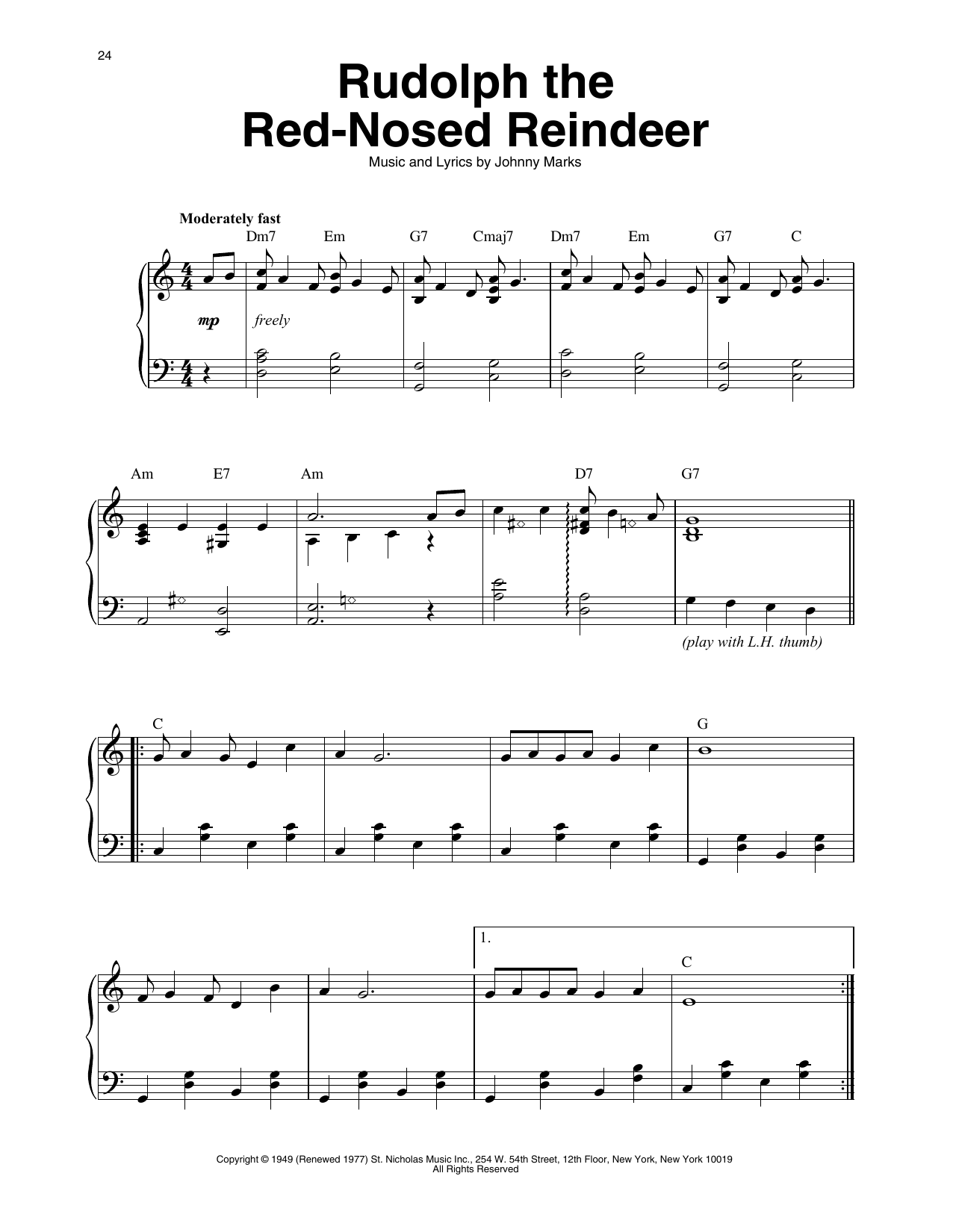 Download Johnny Marks Rudolph The Red-Nosed Reindeer (arr. Maeve Gilchrist) Sheet Music and learn how to play Harp PDF digital score in minutes