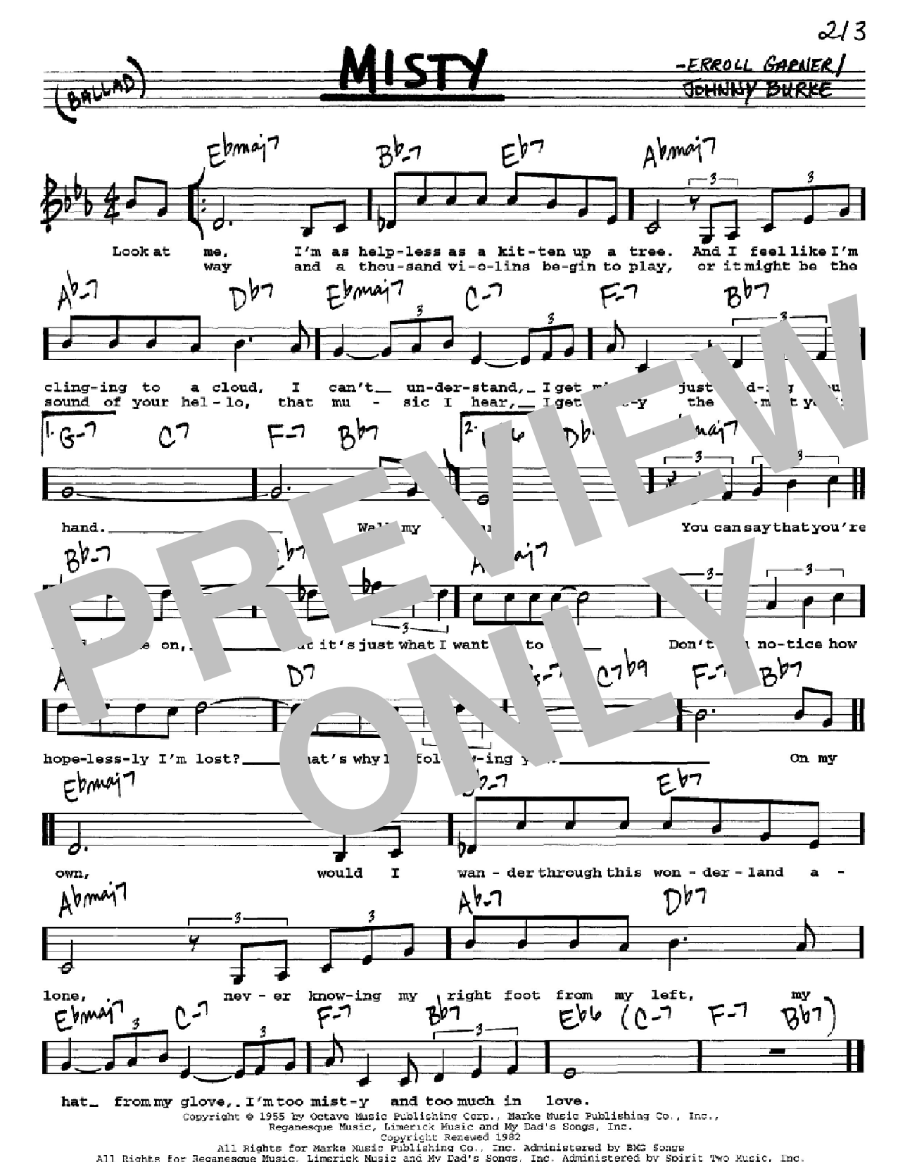 Download Johnny Mathis Misty Sheet Music and learn how to play Piano PDF digital score in minutes