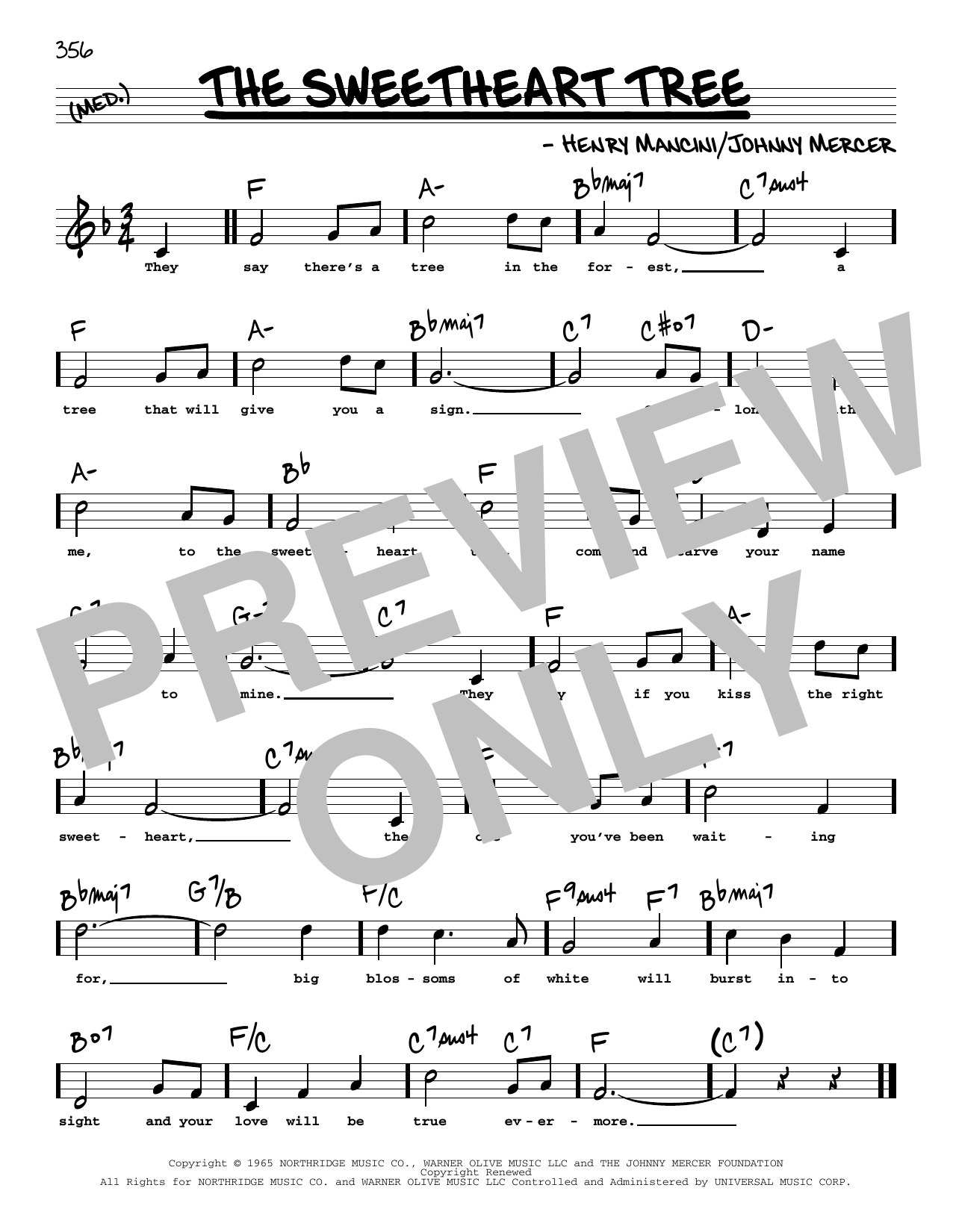 Download Johnny Mercer The Sweetheart Tree (High Voice) Sheet Music and learn how to play Real Book – Melody, Lyrics & Chords PDF digital score in minutes