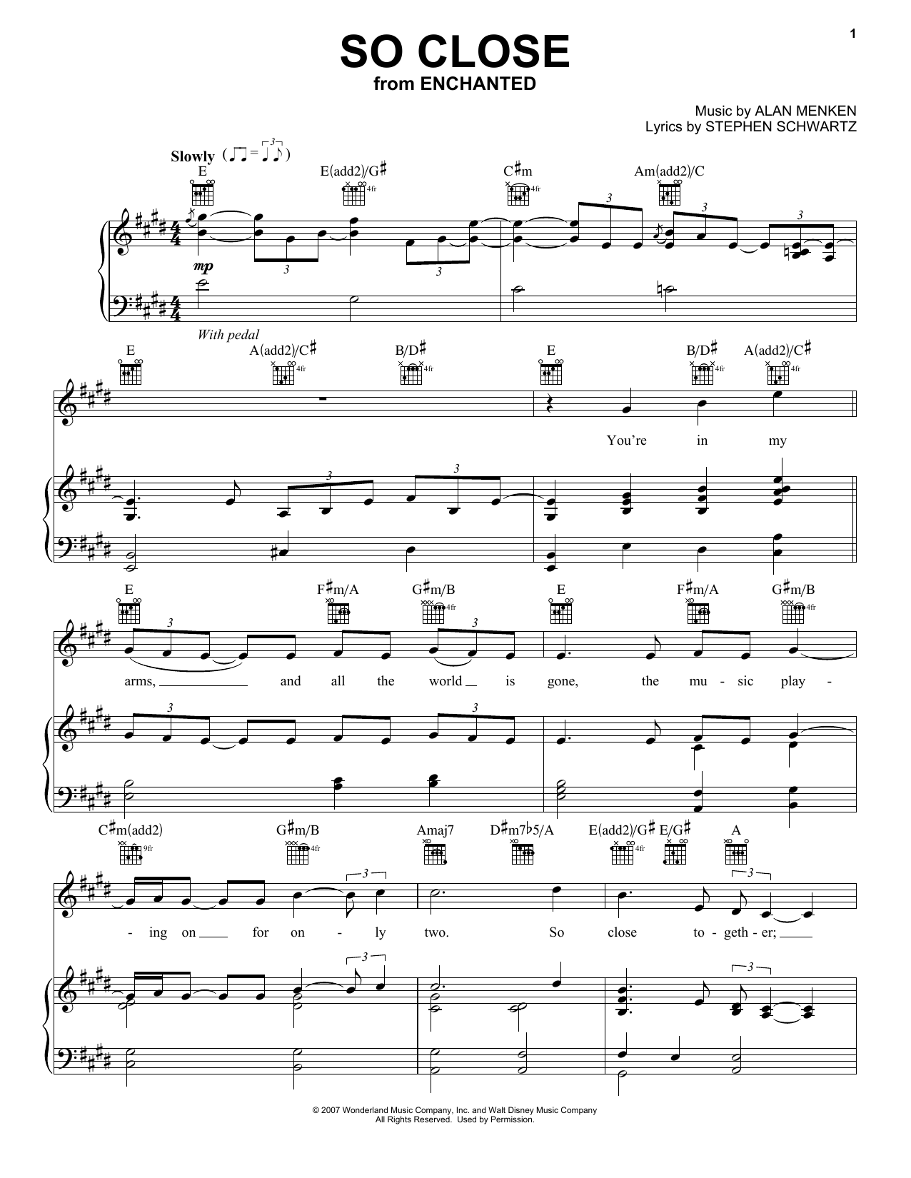 Download Alan Menken So Close Sheet Music and learn how to play Violin PDF digital score in minutes