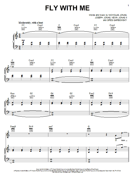 Download Jonas Brothers Fly With Me Sheet Music and learn how to play Easy Guitar Tab PDF digital score in minutes
