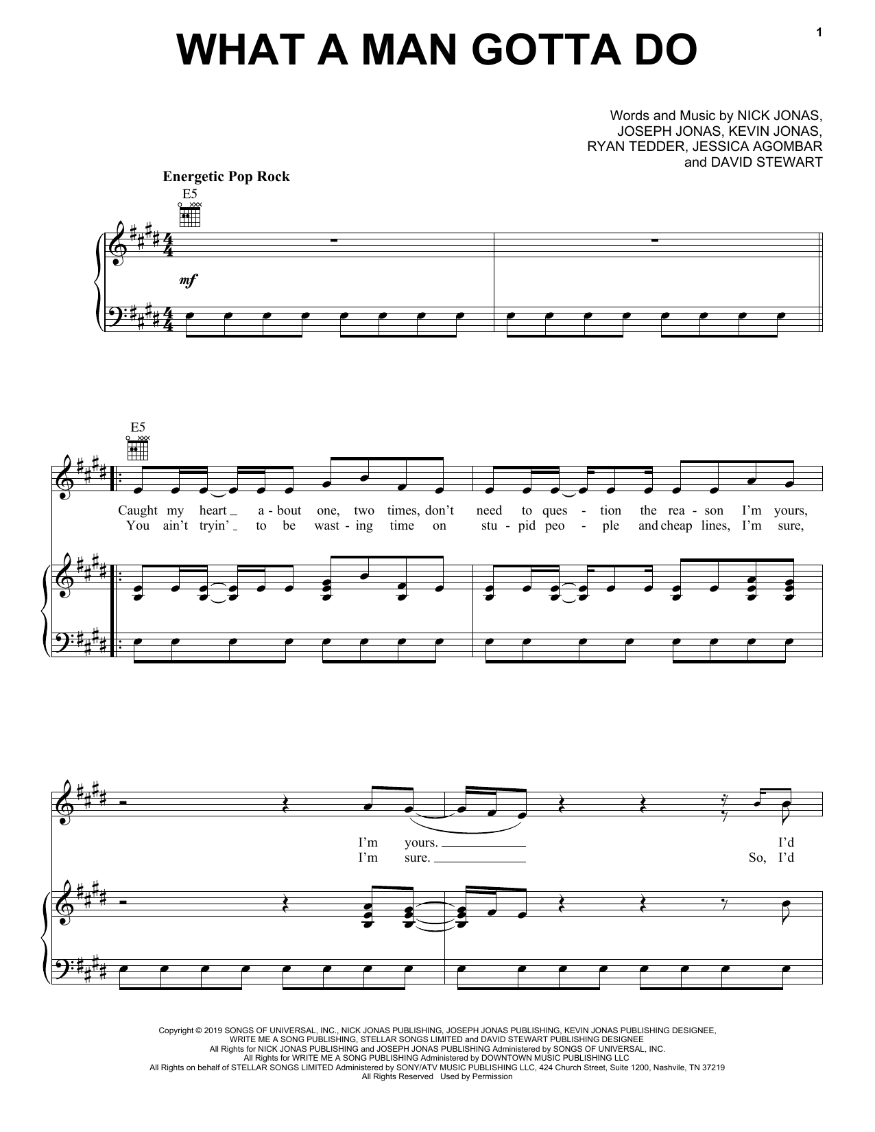Download Jonas Brothers What A Man Gotta Do Sheet Music and learn how to play Ukulele PDF digital score in minutes