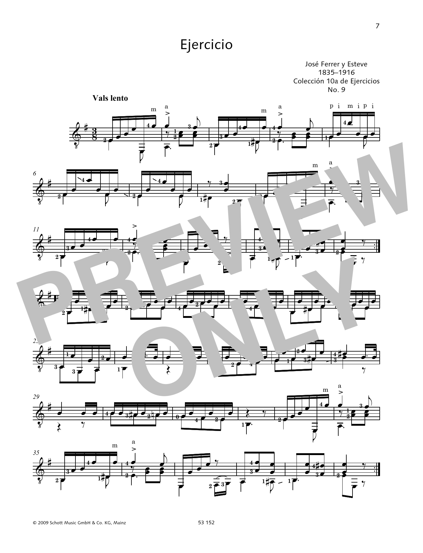 Download Jose Ferrer Ejercicio Sheet Music and learn how to play Solo Guitar PDF digital score in minutes